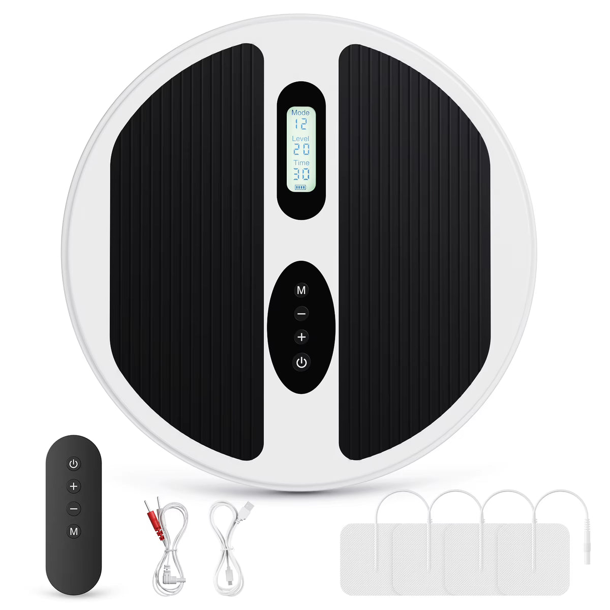 Professional EMS&TENS Foot Massager 20 Intensity Levels Squeezing, Kneading & Acupuncture for Relieves Foot & Leg Pain Blood Circulation