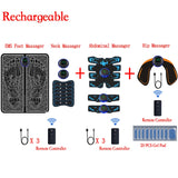 Remote Controller Rechargeable EMS Foot Massager Pad, Portable Electric EMS Muscle Stimulation Massage Mat Relief Pain Relax