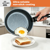 5Pcs Nonstick Cookware Set Detachable Handle Cast Aluminum Pots Pans with Lid Trivet for Kitchen Induction Gas Stove