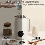 Upgraded Fully Automatic Soy Milk Machine LCD Touch Screen No-Wash Milkshake Machine Household 1.2L Filter-Free Soy Milk Machine