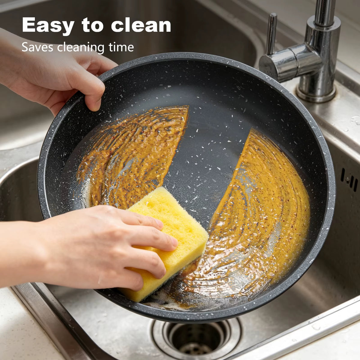 5Pcs Nonstick Cookware Set Detachable Handle Cast Aluminum Pots Pans with Lid Trivet for Kitchen Induction Gas Stove