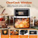 5.5L Capacity Air Fryer 1350W Oil Free Electric Fryer Timer Control Home Kitchen Cooker Non-Fat Fryer
