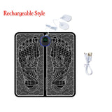 Remote Controller Rechargeable EMS Foot Massager Pad, Portable Electric EMS Muscle Stimulation Massage Mat Relief Pain Relax