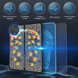 Remote Controller Rechargeable EMS Foot Massager Pad, Portable Electric EMS Muscle Stimulation Massage Mat Relief Pain Relax