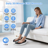 Professional EMS&TENS Foot Massager 20 Intensity Levels Squeezing, Kneading & Acupuncture for Relieves Foot & Leg Pain Blood Circulation