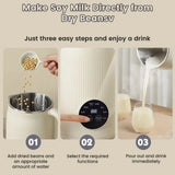 Upgraded Fully Automatic Soy Milk Machine LCD Touch Screen No-Wash Milkshake Machine Household 1.2L Filter-Free Soy Milk Machine
