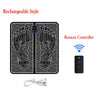 Remote Controller Rechargeable EMS Foot Massager Pad, Portable Electric EMS Muscle Stimulation Massage Mat Relief Pain Relax
