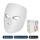 Masque Facial LED 7 Couleurs, Thérapie À La Lumière Rouge, Pour Le Rajeunissement Anti-Âge, Dispositif De Beauté Éclaircissant Pour La Peau