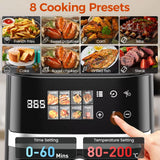 5.5L Capacity Air Fryer 1350W Oil Free Electric Fryer Timer Control Home Kitchen Cooker Non-Fat Fryer