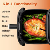 5.5L Capacity Air Fryer 1350W Oil Free Electric Fryer Timer Control Home Kitchen Cooker Non-Fat Fryer