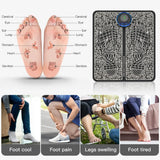 Remote Controller Rechargeable EMS Foot Massager Pad, Portable Electric EMS Muscle Stimulation Massage Mat Relief Pain Relax
